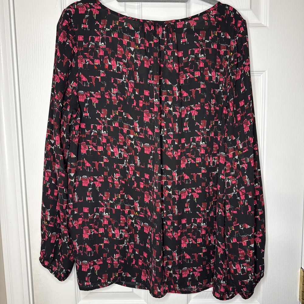 Thakoon DesigNation  XL Blouse Black Pink London Guards Print Designer - Picture 6 of 9